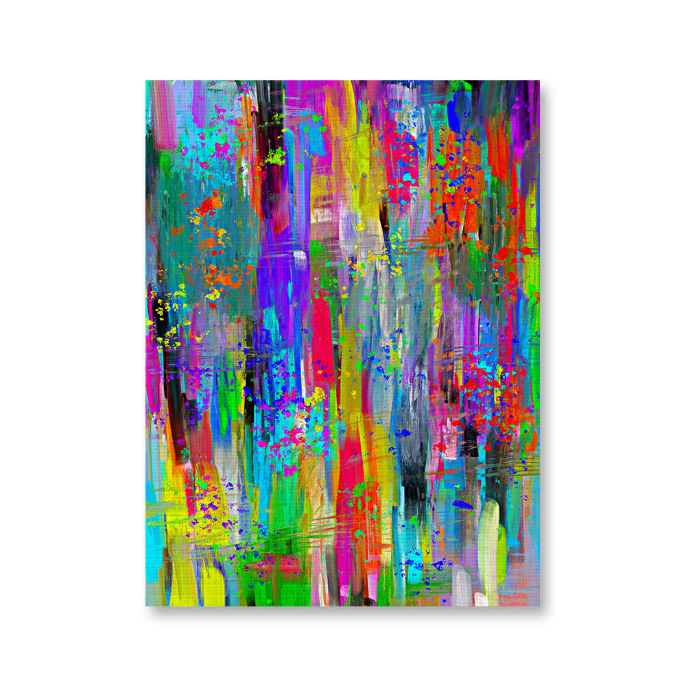 Colorfull splash paint canvas art