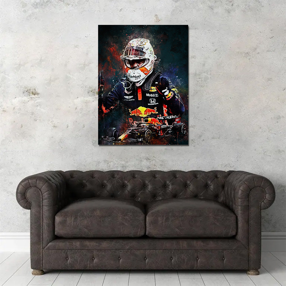 Max Verstappen Painting Wall Art