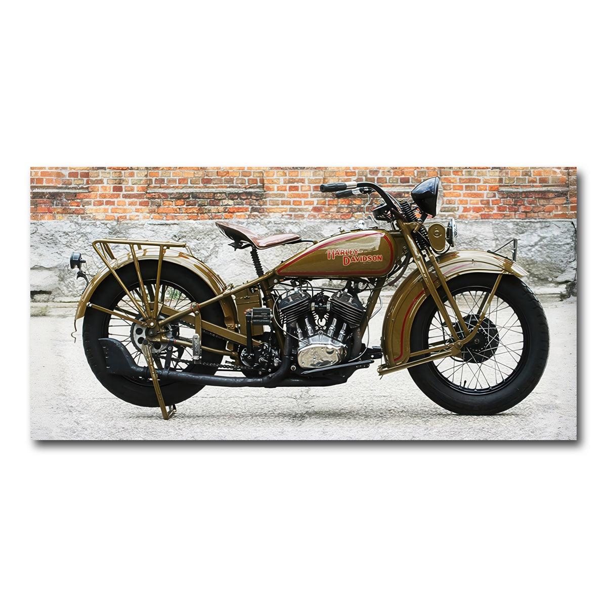 AUTO-MOCKUP WHITE | 1930's Harley Davidson | 1 Piece | Gallery Wrapped | group=2x1