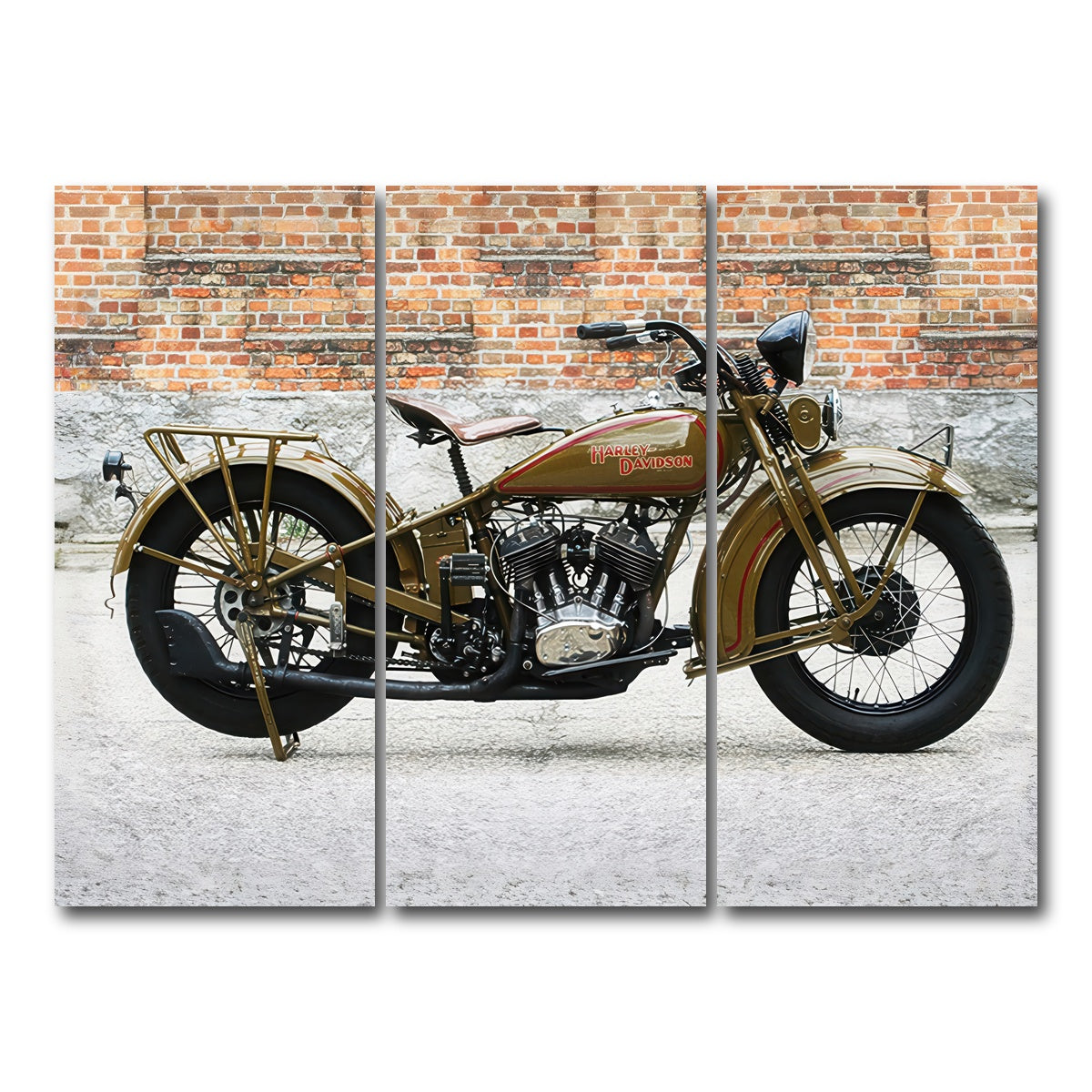 AUTO-MOCKUP WHITE | 1930's Harley Davidson | 3 Piece | Gallery Wrapped | group=8x18