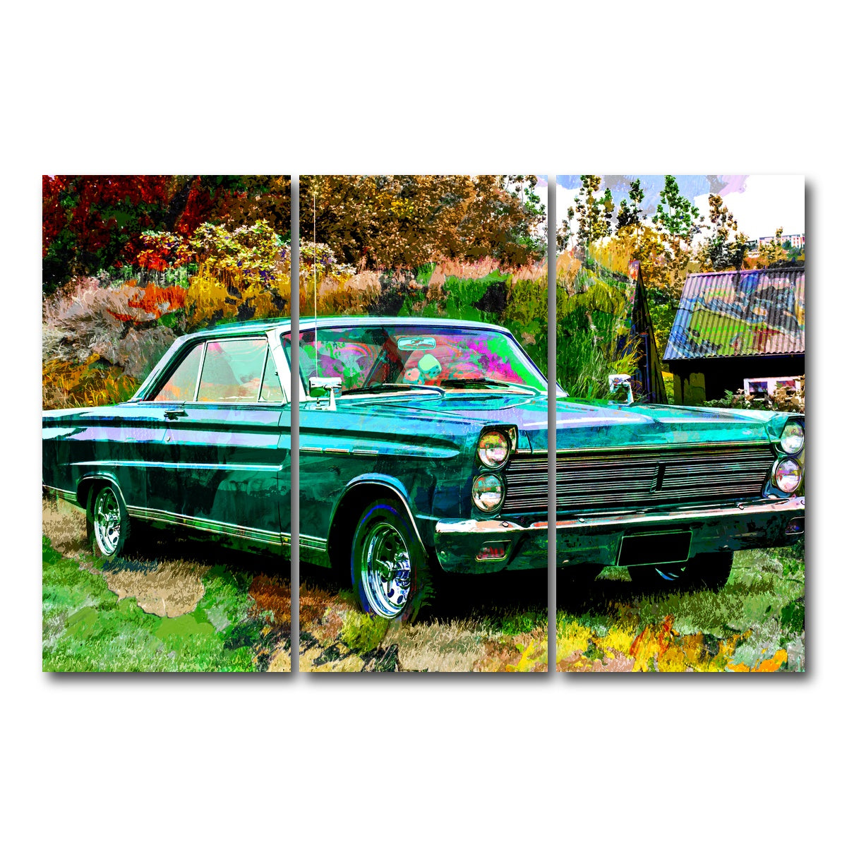 AUTO-MOCKUP WHITE | 1965 Mercury Comet Wall Art | 3 Piece | Gallery Wrapped | group=12x24