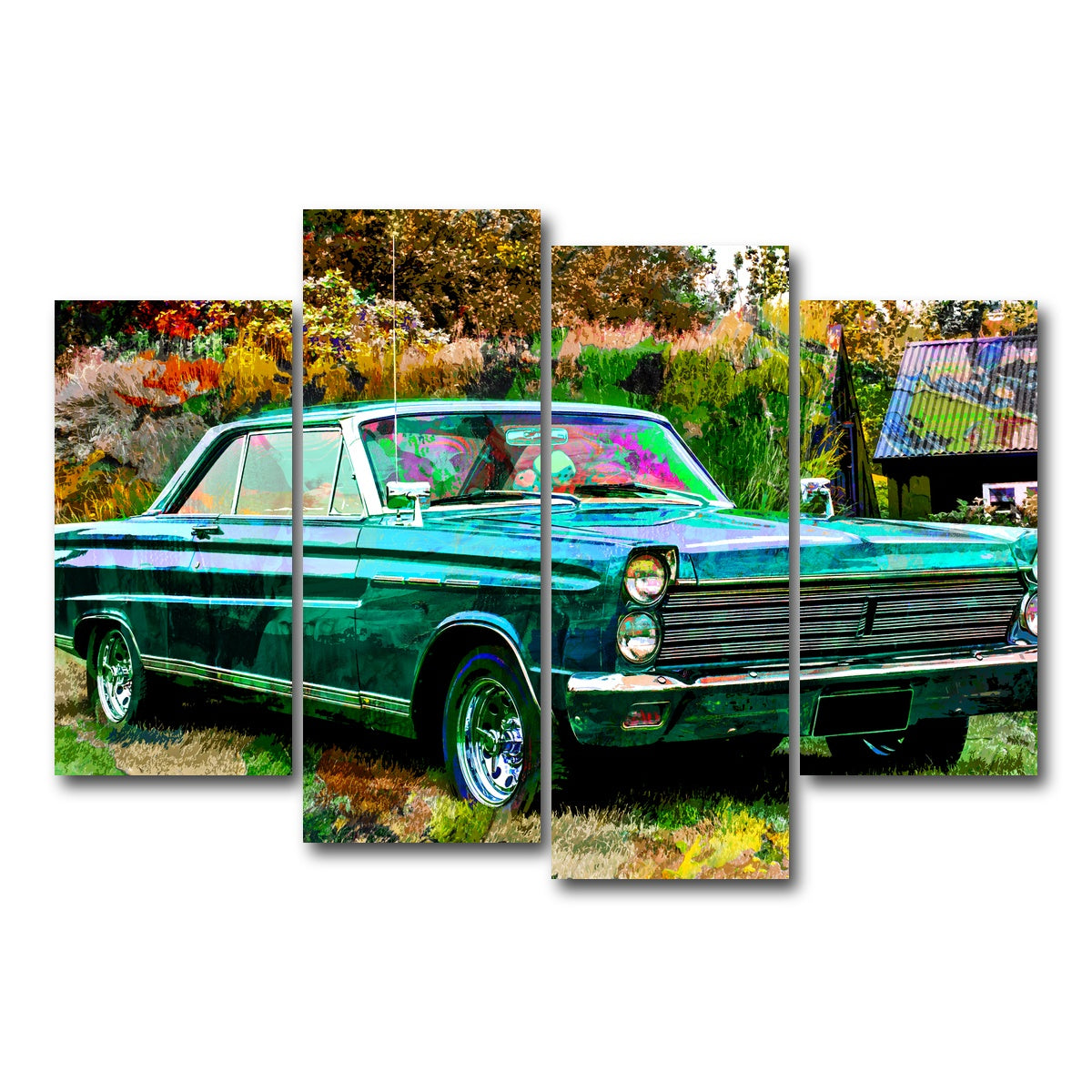 AUTO-MOCKUP WHITE | 1965 Mercury Comet Wall Art | 4 Piece | Gallery Wrapped | group=4_short