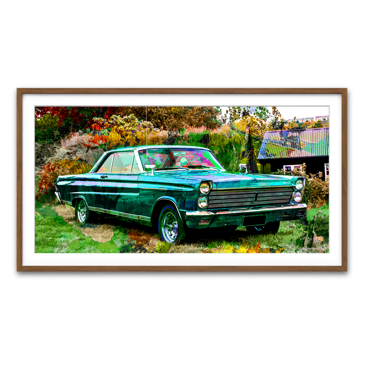 Framed Print 2x1 Walnut