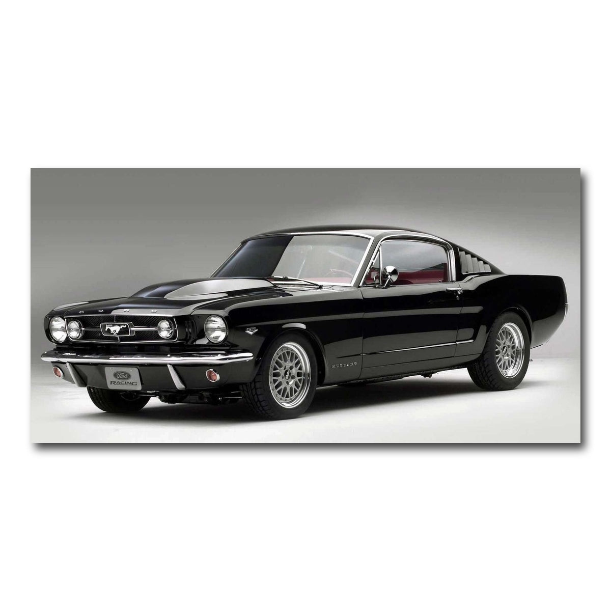 AUTO-MOCKUP WHITE | 1965 Mustang Fastback | 1 Piece | Gallery Wrap Canvas | group=2x1