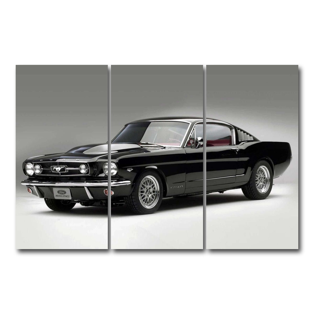 AUTO-MOCKUP WHITE | 1965 Mustang Fastback | 3 Piece | Gallery Wrap Canvas | group=12x24