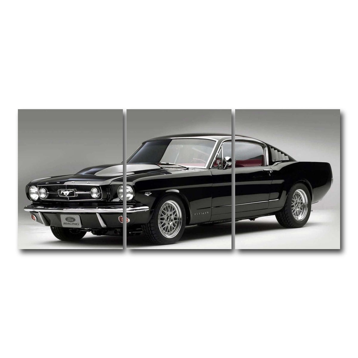 AUTO-MOCKUP WHITE | 1965 Mustang Fastback | 3 Piece | Gallery Wrap Canvas | group=18x24