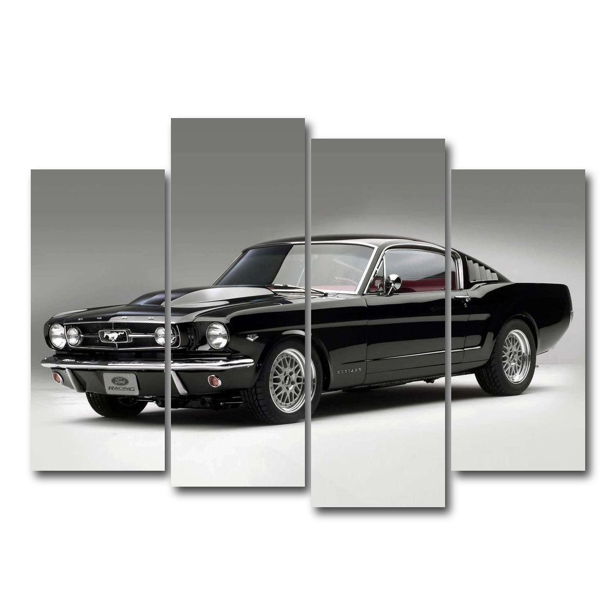 AUTO-MOCKUP WHITE | 1965 Mustang Fastback | 4 Piece | Gallery Wrap Canvas | group=4_normal