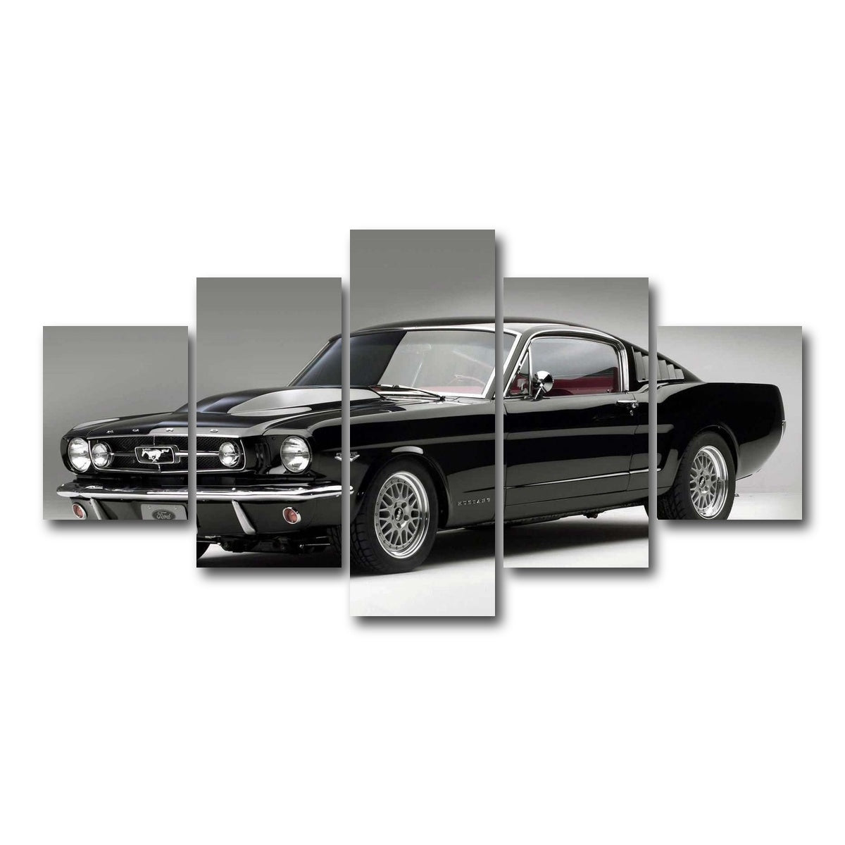 AUTO-MOCKUP WHITE | 1965 Mustang Fastback | 5 Piece | Gallery Wrap Canvas | group=5_short