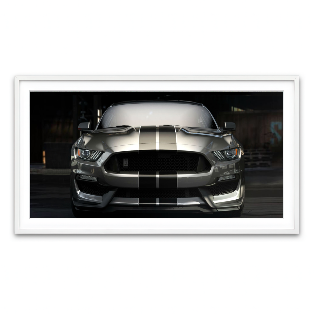 Framed Print 2x1 White