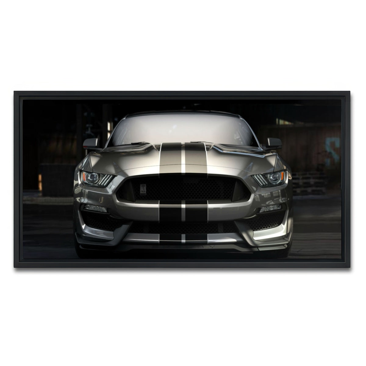 AUTO-MOCKUP WHITE | 2018 Shelby GT350 | 1 Piece | Black Framed Canvas | group=2x1