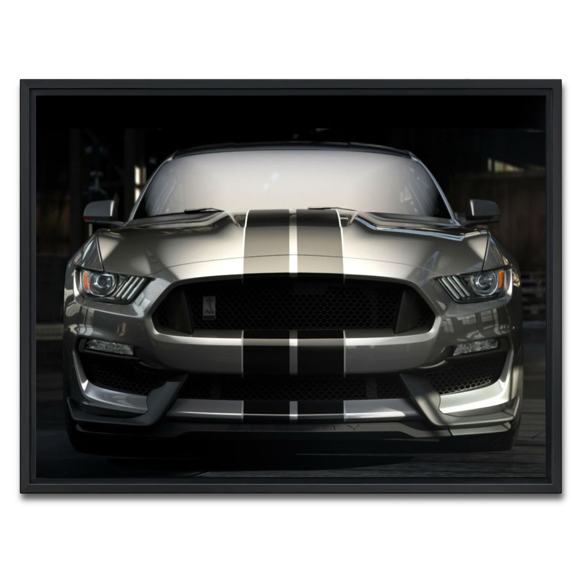 AUTO-MOCKUP WHITE | 2018 Shelby GT350 | 1 Piece | Black Framed Canvas | group=4x3