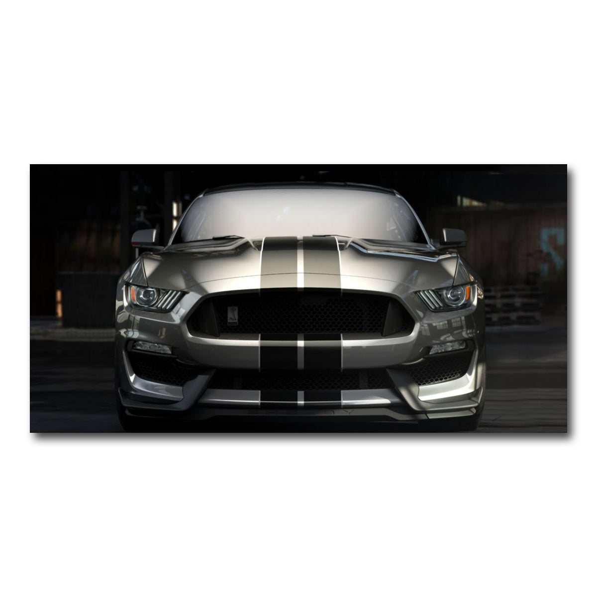 AUTO-MOCKUP WHITE | 2018 Shelby GT350 | 1 Piece | Gallery Wrap Canvas | group=2x1