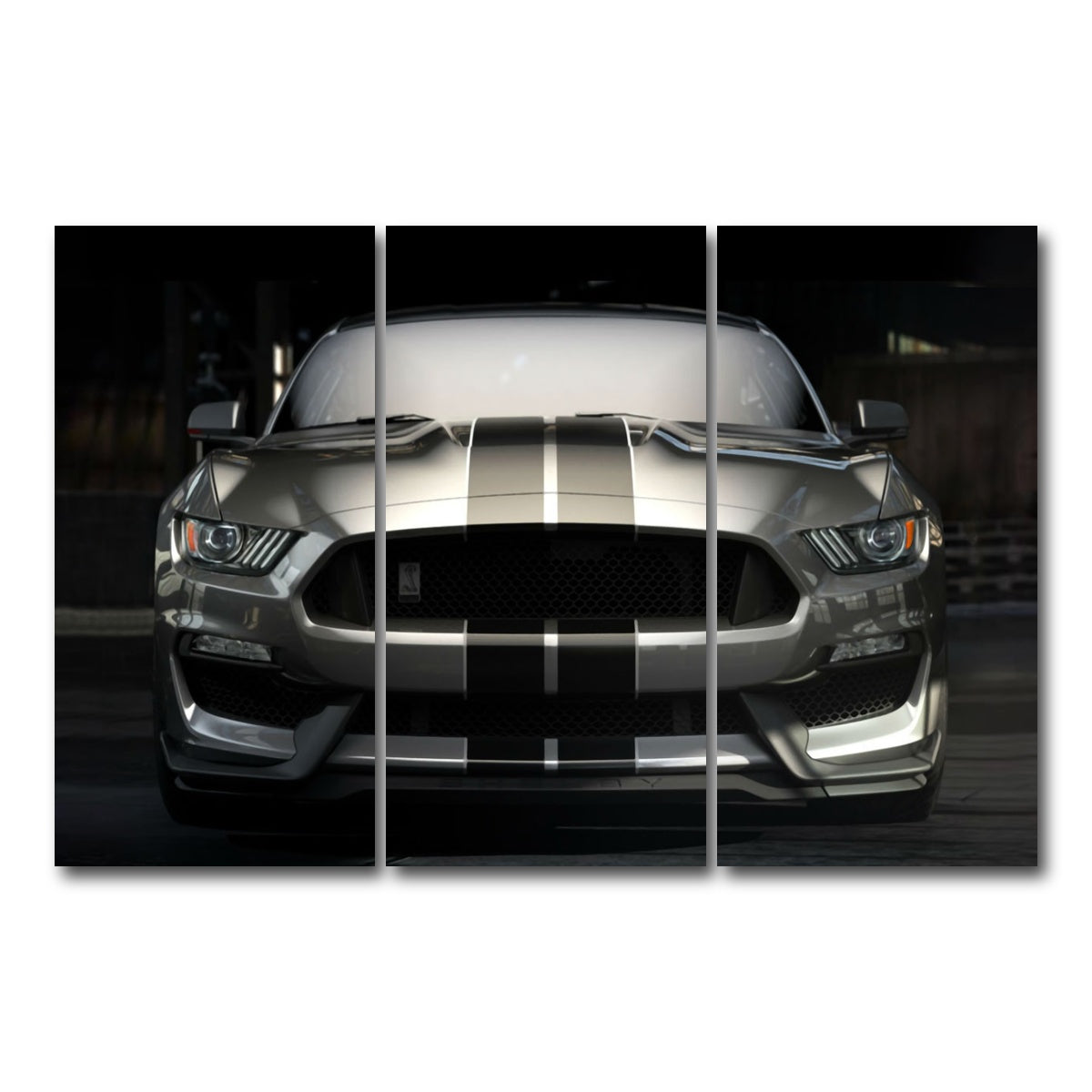 AUTO-MOCKUP WHITE | 2018 Shelby GT350 | 3 Piece | Gallery Wrap Canvas | group=12x24