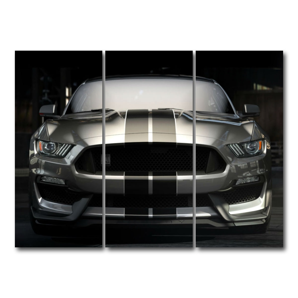 AUTO-MOCKUP WHITE | 2018 Shelby GT350 | 3 Piece | Gallery Wrap Canvas | group=8x18