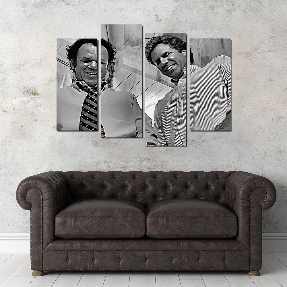 Step Brothers - Crossing Streams Grayscale Wall Art
