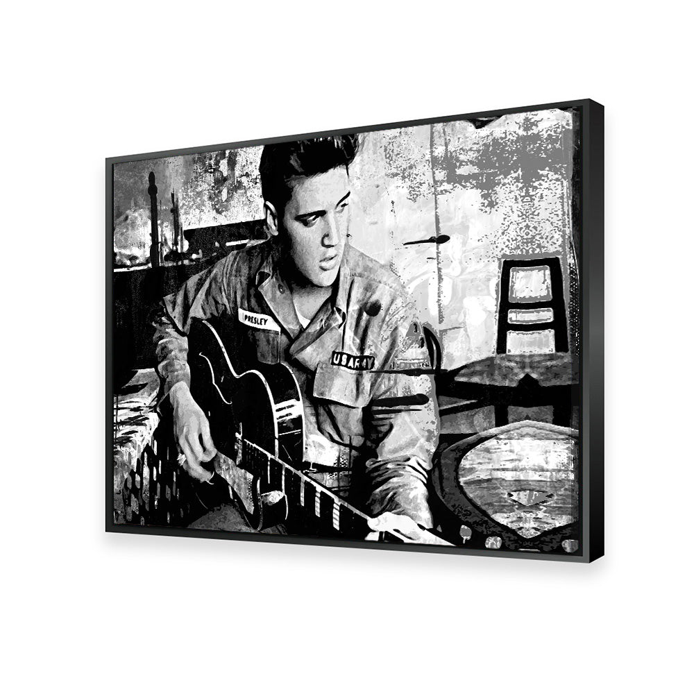 Elvis Presley Grayscale Wall Art