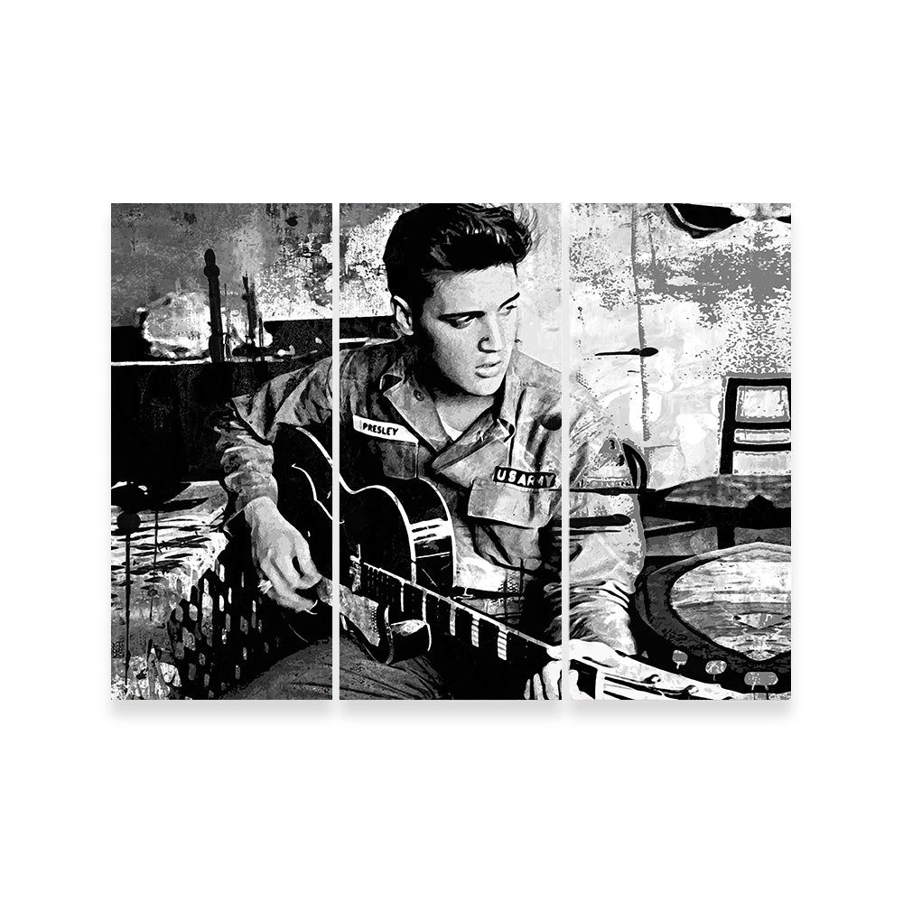 Elvis Presley Grayscale Wall Art