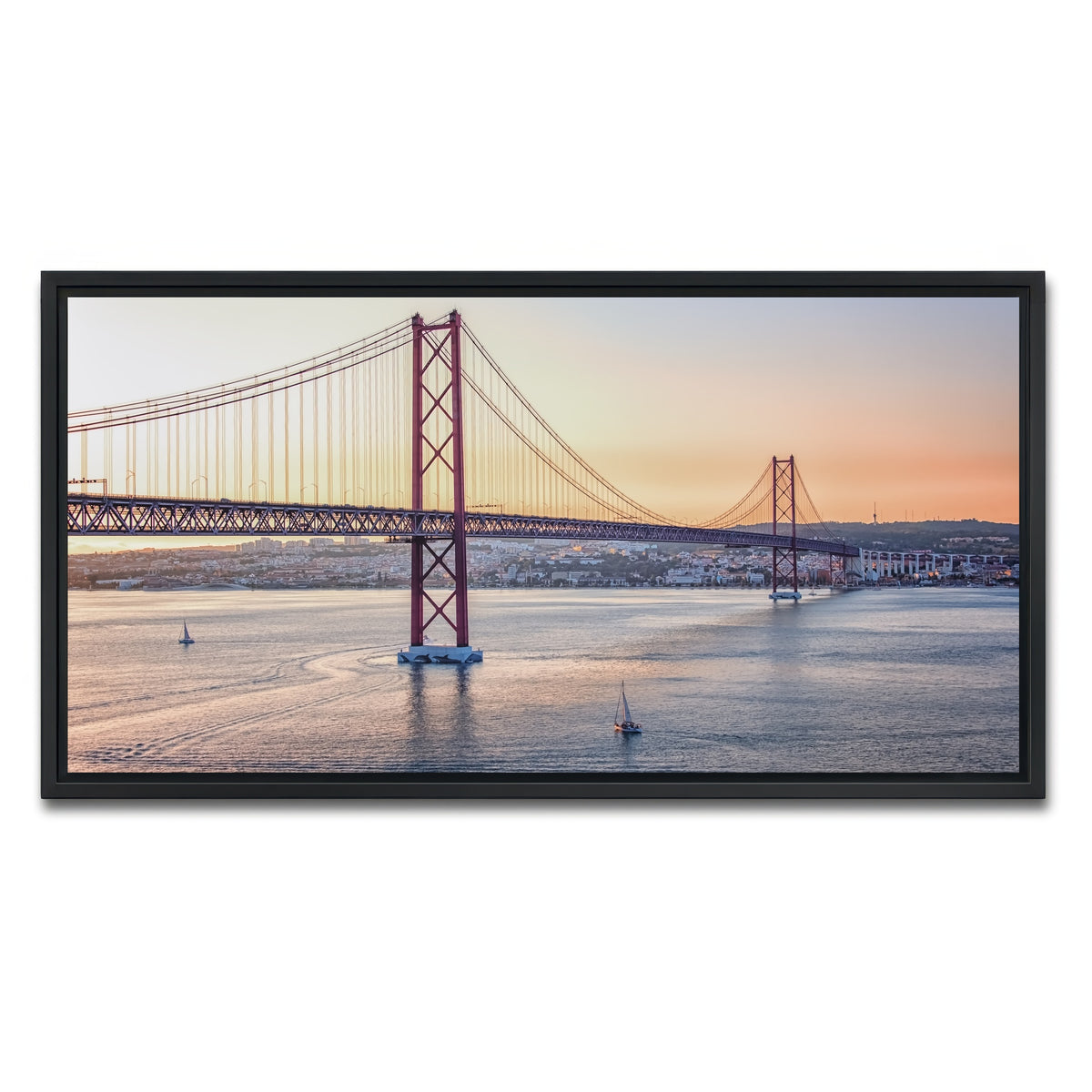 AUTO-MOCKUP WHITE | 25 de Abril Bridge | 1 Piece | Black Framed Canvas | group=2x1