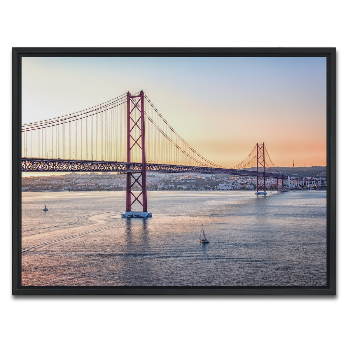 AUTO-MOCKUP WHITE | 25 de Abril Bridge | 1 Piece | Black Framed Canvas | group=4x3