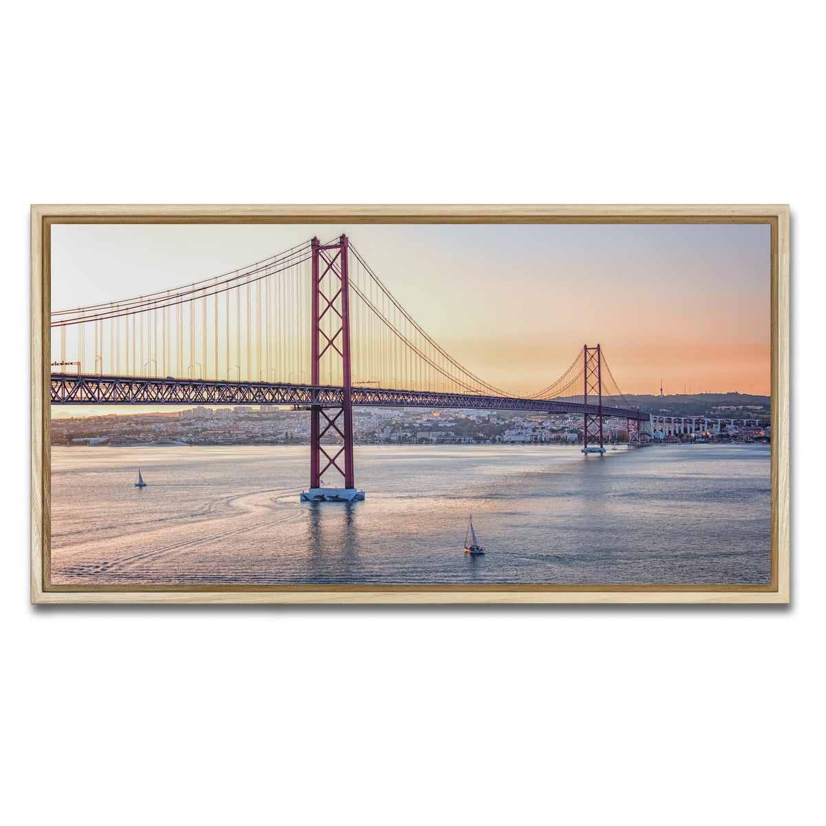 AUTO-MOCKUP WHITE | 25 de Abril Bridge | 1 Piece | Natural Framed Canvas | group=2x1