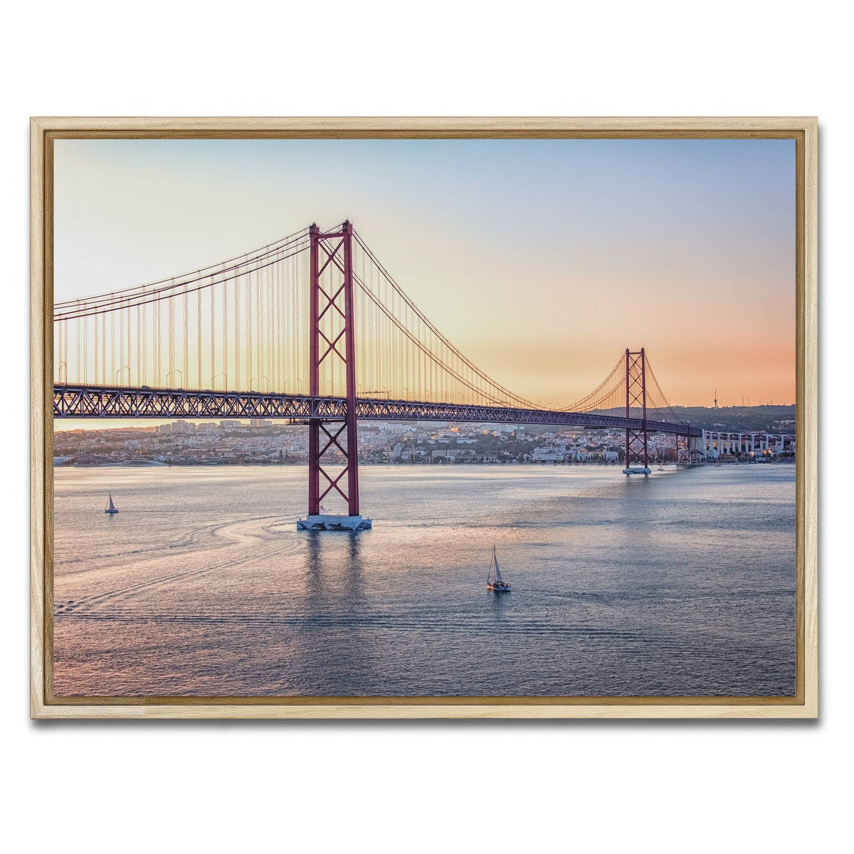 AUTO-MOCKUP WHITE | 25 de Abril Bridge | 1 Piece | Natural Framed Canvas | group=4x3