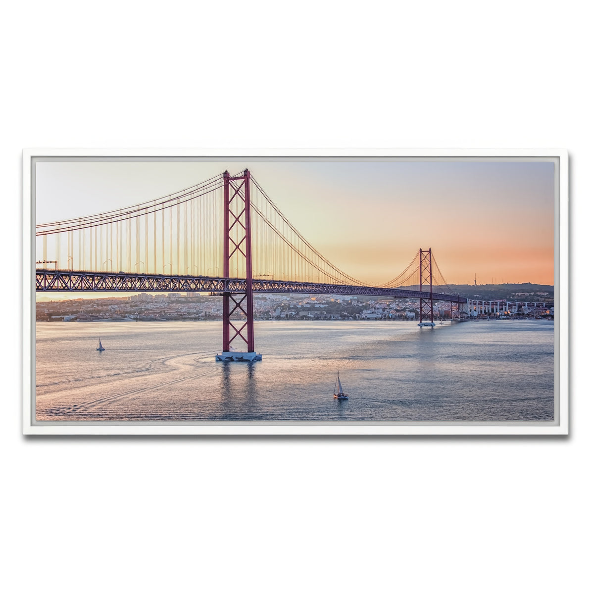 AUTO-MOCKUP WHITE | 25 de Abril Bridge | 1 Piece | White Framed Canvas | group=2x1