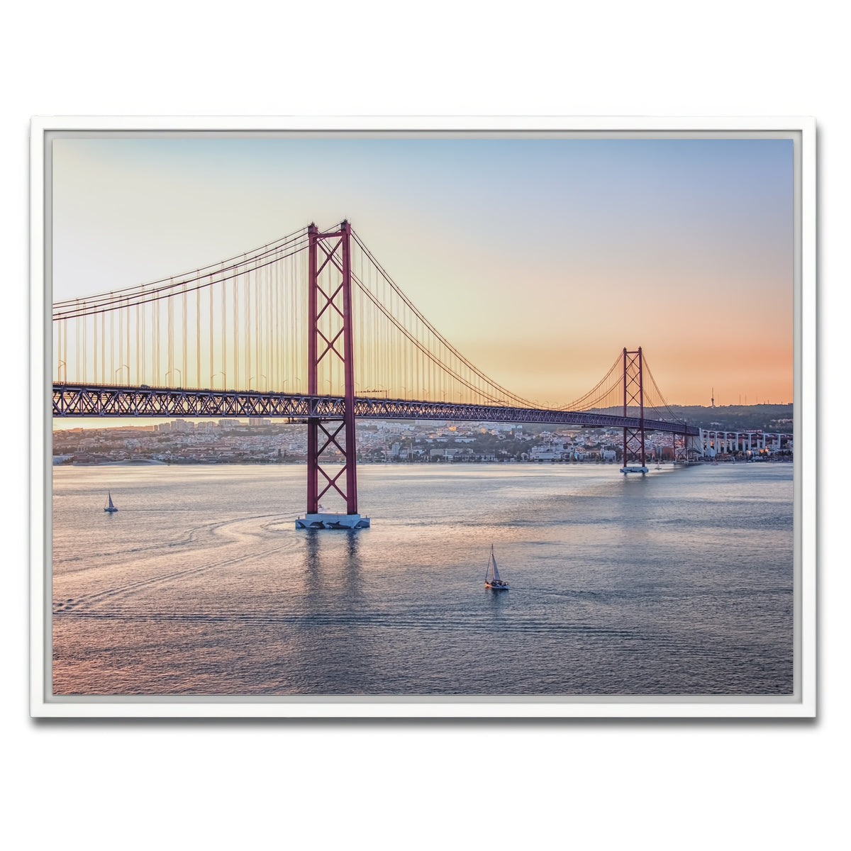 AUTO-MOCKUP WHITE | 25 de Abril Bridge | 1 Piece | White Framed Canvas | group=4x3