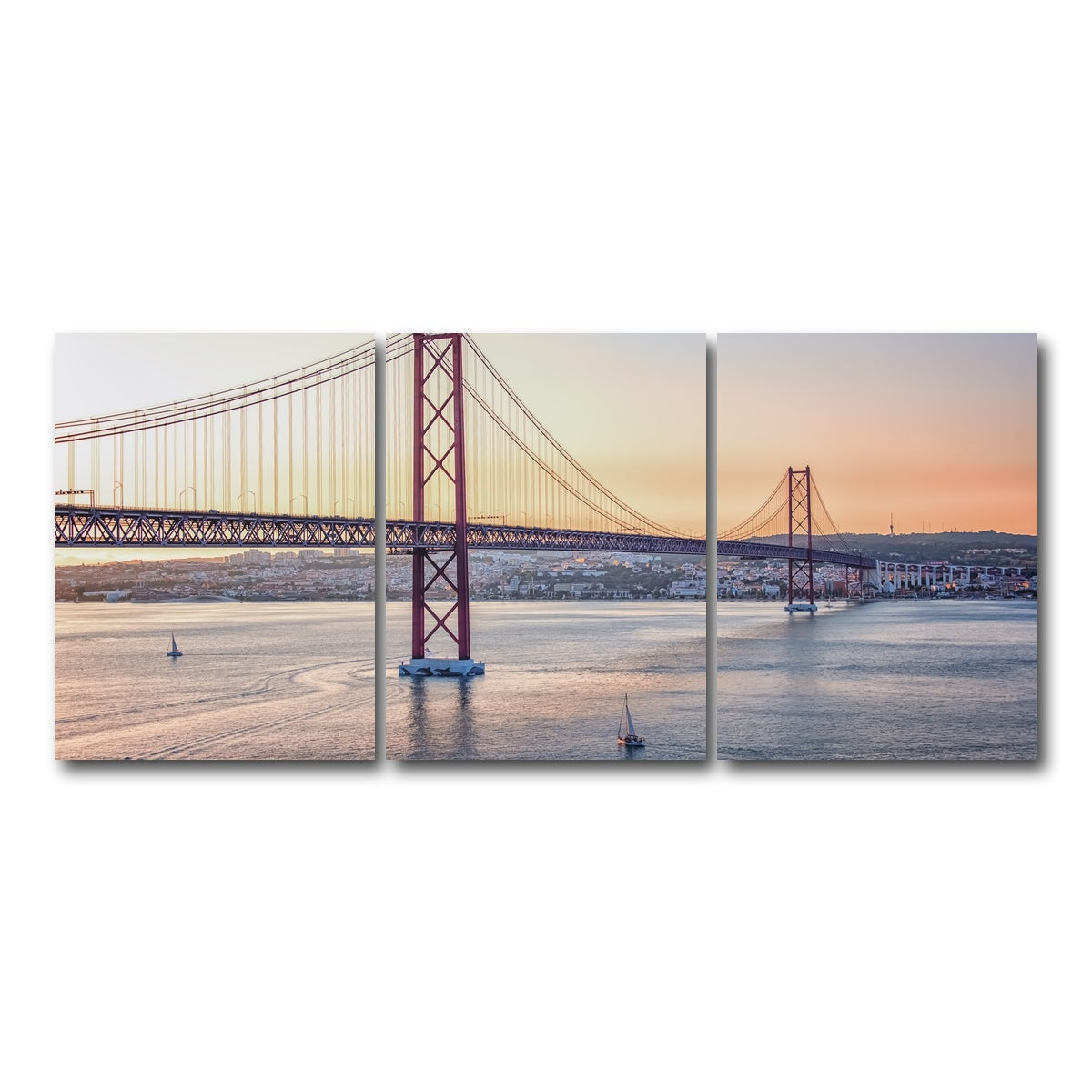 AUTO-MOCKUP WHITE | 25 de Abril Bridge | 3 Piece | Gallery Wrap Canvas | group=18x24