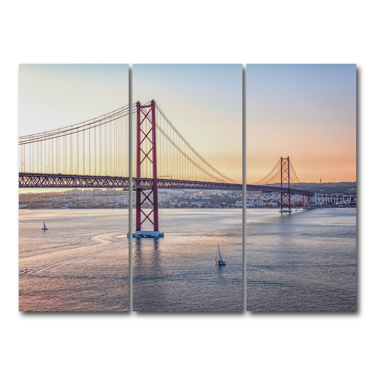 AUTO-MOCKUP WHITE | 25 de Abril Bridge | 3 Piece | Gallery Wrap Canvas | group=8x18