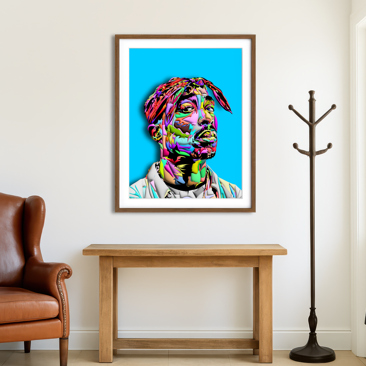 AUTO-MOCKUP ROOM | 2pac Blue Wall Art