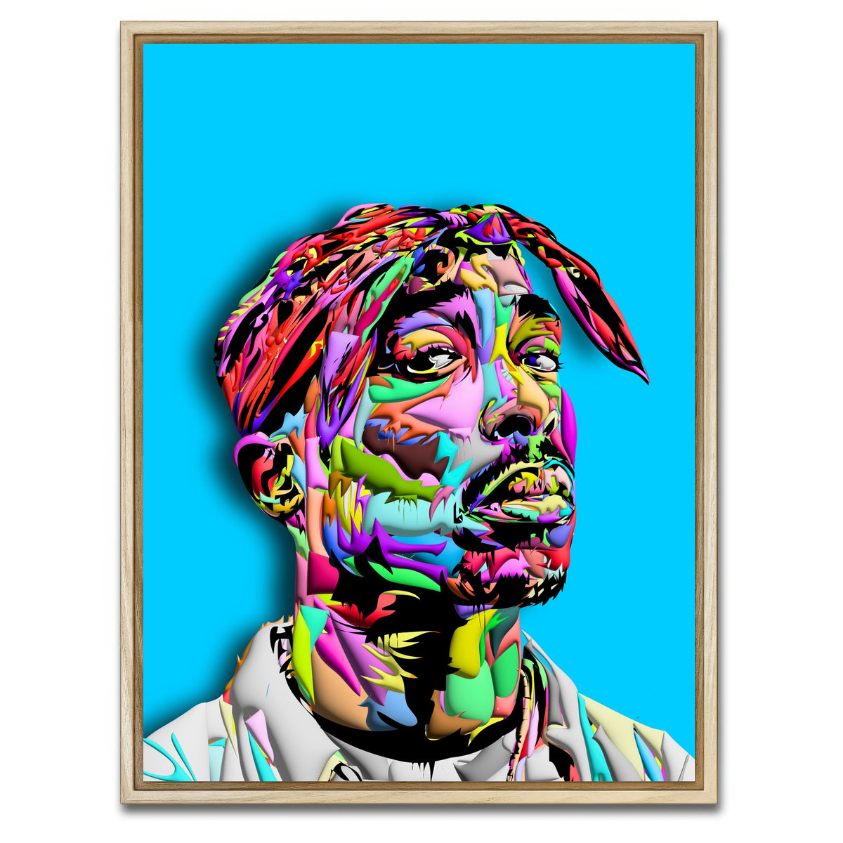 AUTO-MOCKUP WHITE | 2pac Blue | 1 Piece | Natural Frame | group=3x4