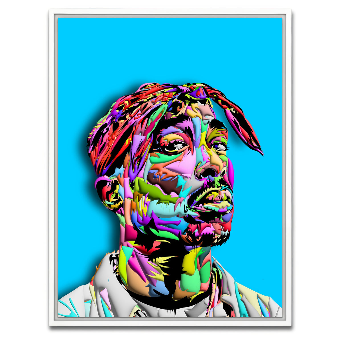 AUTO-MOCKUP WHITE | 2pac Blue | 1 Piece | White Frame | group=3x4