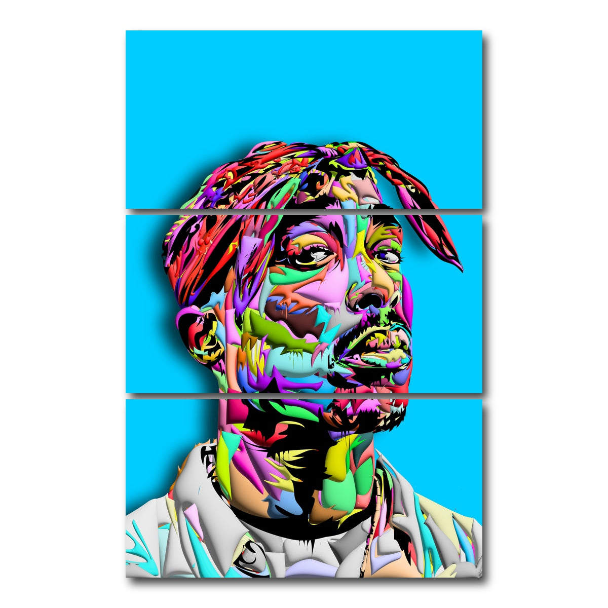 AUTO-MOCKUP WHITE | 2pac Blue | 3 Piece | Gallery Wrapped | group=12x24_stacked