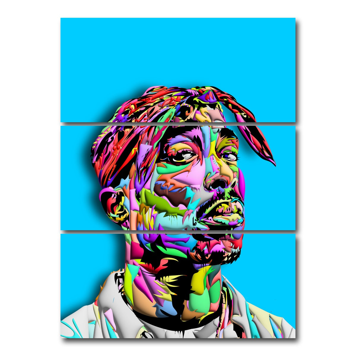 AUTO-MOCKUP WHITE | 2pac Blue | 3 Piece | Gallery Wrapped | group=8x18_stacked