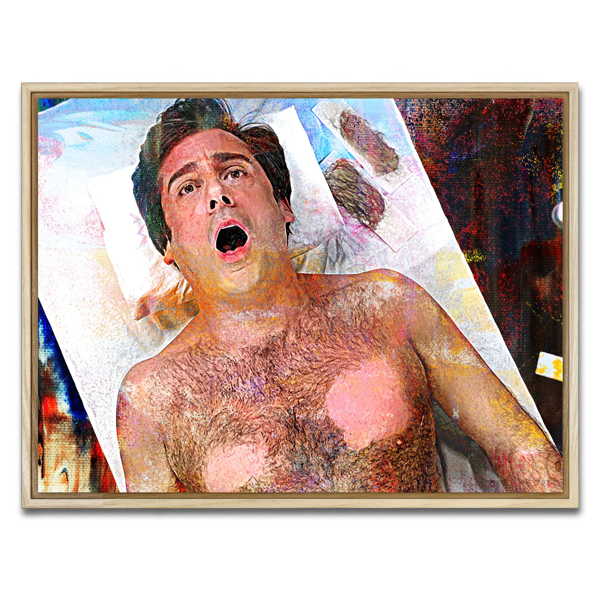 AUTO-MOCKUP WHITE | 40-Year-Old Virgin Waxing | 1 Piece | Natural Frame | group=4x3