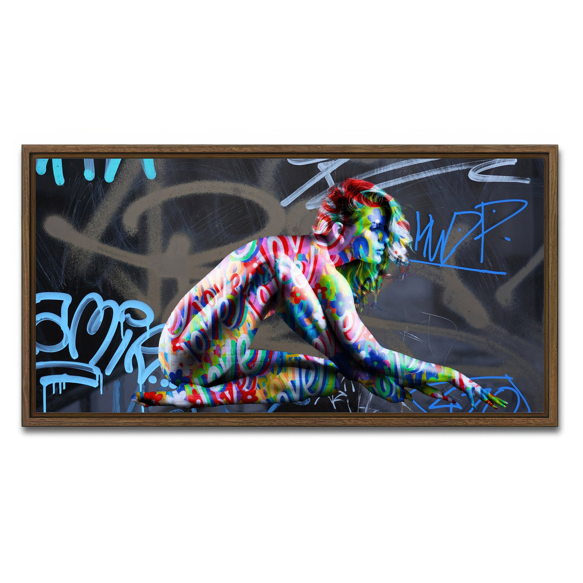 AUTO-MOCKUP WHITE | 420 | 1 Piece | Walnut Framed Canvas | group=2x1