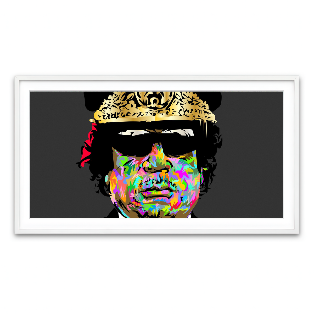 Framed Print 2x1 White