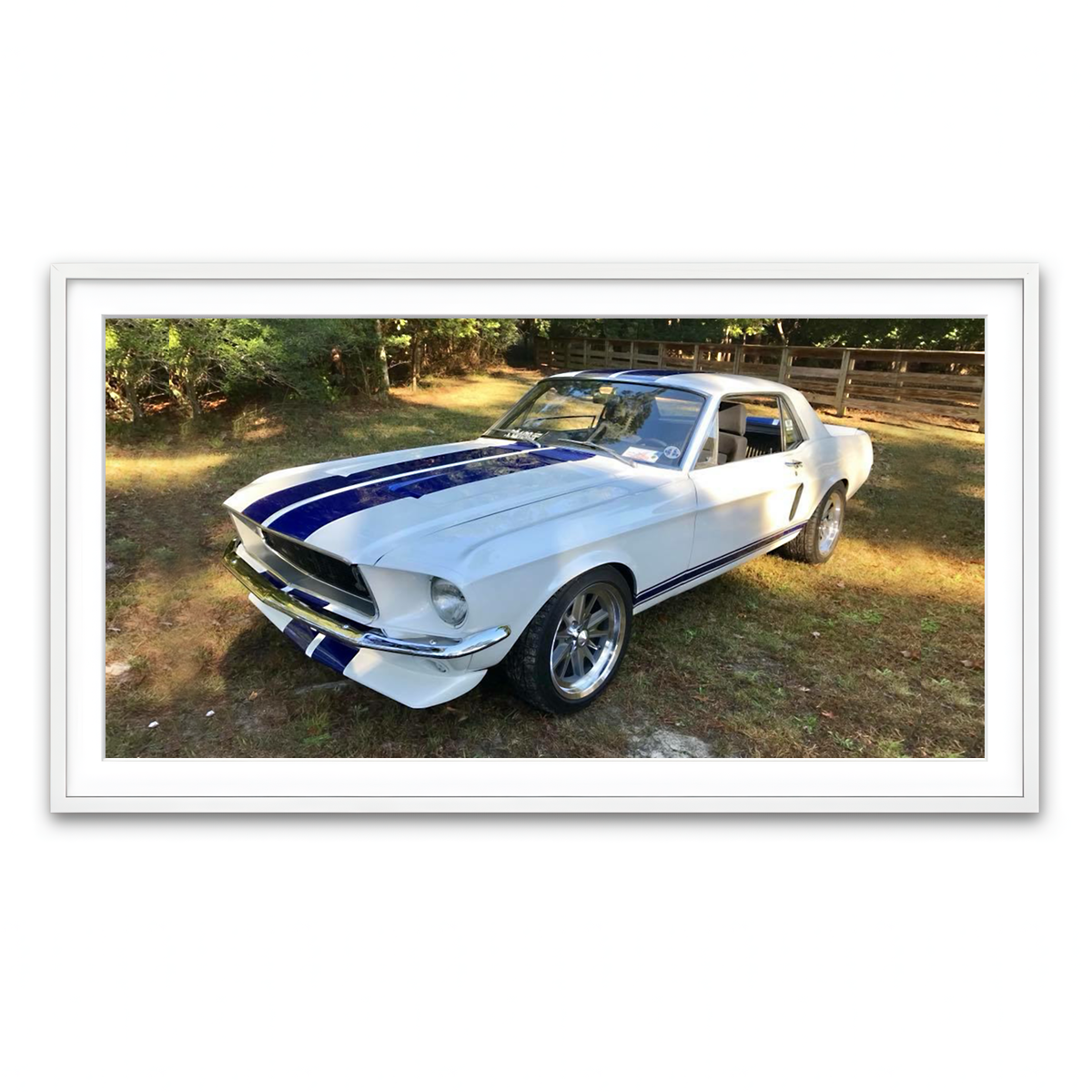 Framed Print 2x1 White