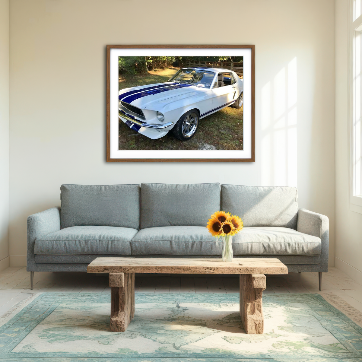AUTO-MOCKUP ROOM | '68 Mustang Wall Art