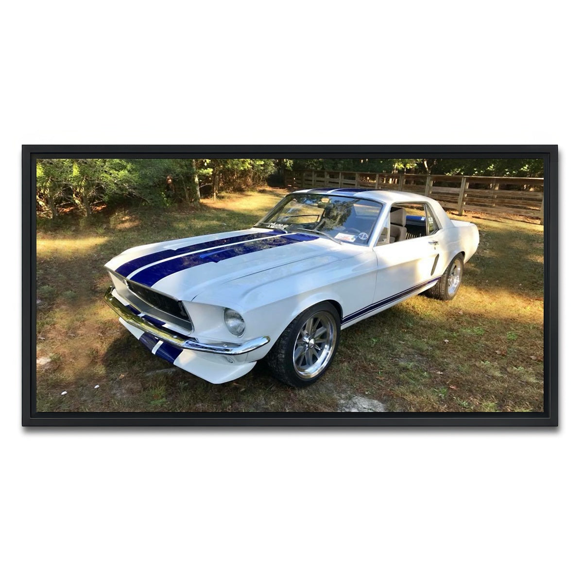 AUTO-MOCKUP WHITE | '68 Mustang | 1 Piece | Black Framed Canvas | group=2x1