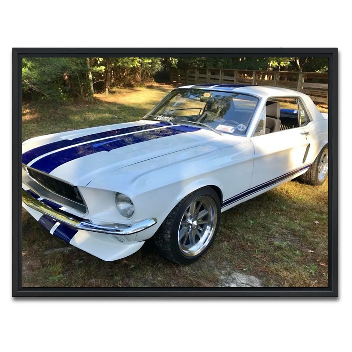 AUTO-MOCKUP WHITE | '68 Mustang | 1 Piece | Black Framed Canvas | group=4x3