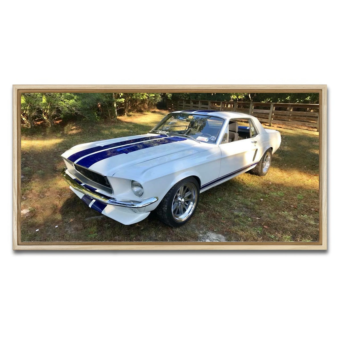 AUTO-MOCKUP WHITE | '68 Mustang | 1 Piece | Natural Framed Canvas | group=2x1