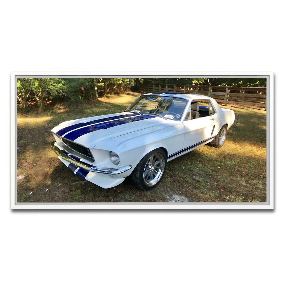 AUTO-MOCKUP WHITE | '68 Mustang | 1 Piece | White Framed Canvas | group=2x1