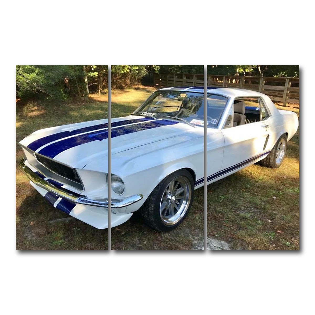 AUTO-MOCKUP WHITE | '68 Mustang | 3 Piece | Gallery Wrap Canvas | group=12x24