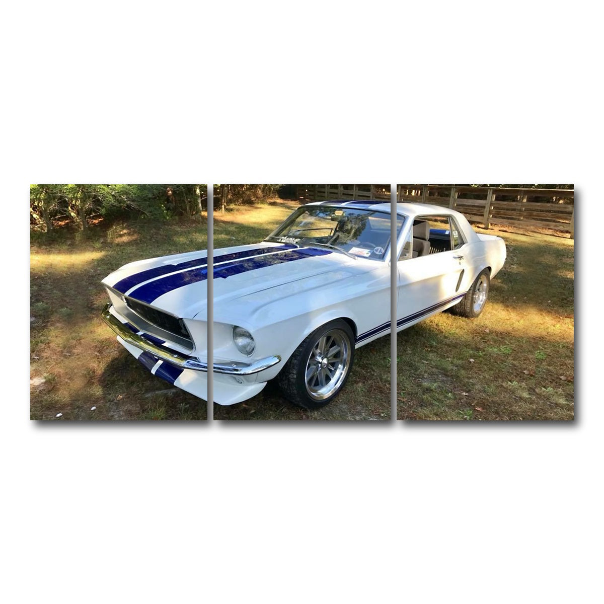 AUTO-MOCKUP WHITE | '68 Mustang | 3 Piece | Gallery Wrap Canvas | group=18x24