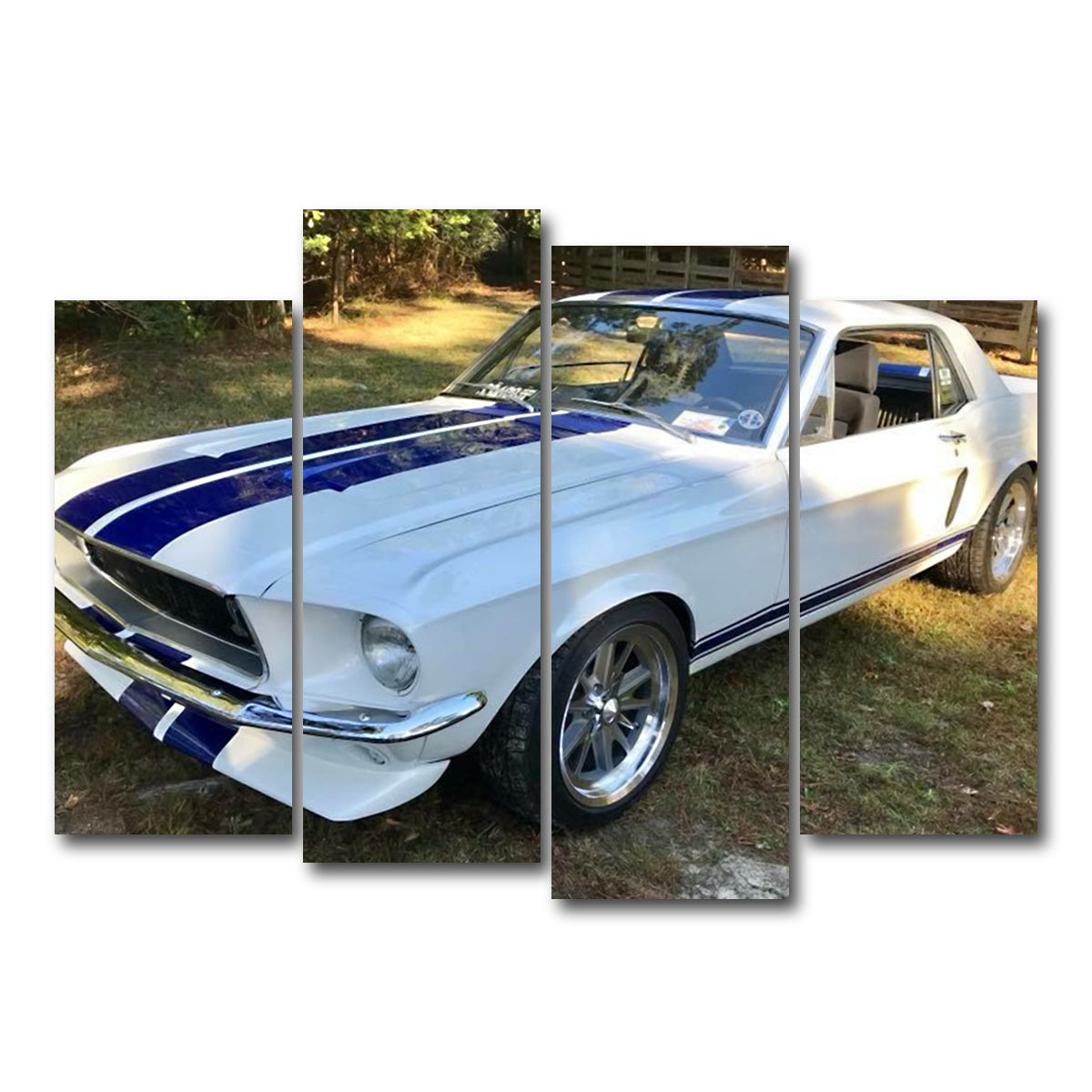 AUTO-MOCKUP WHITE | '68 Mustang | 4 Piece | Gallery Wrap Canvas | group=4_normal