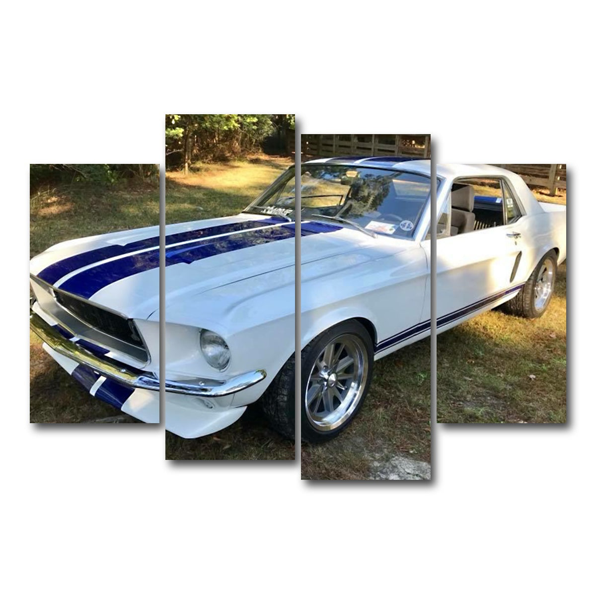 AUTO-MOCKUP WHITE | '68 Mustang | 4 Piece | Gallery Wrap Canvas | group=4_short