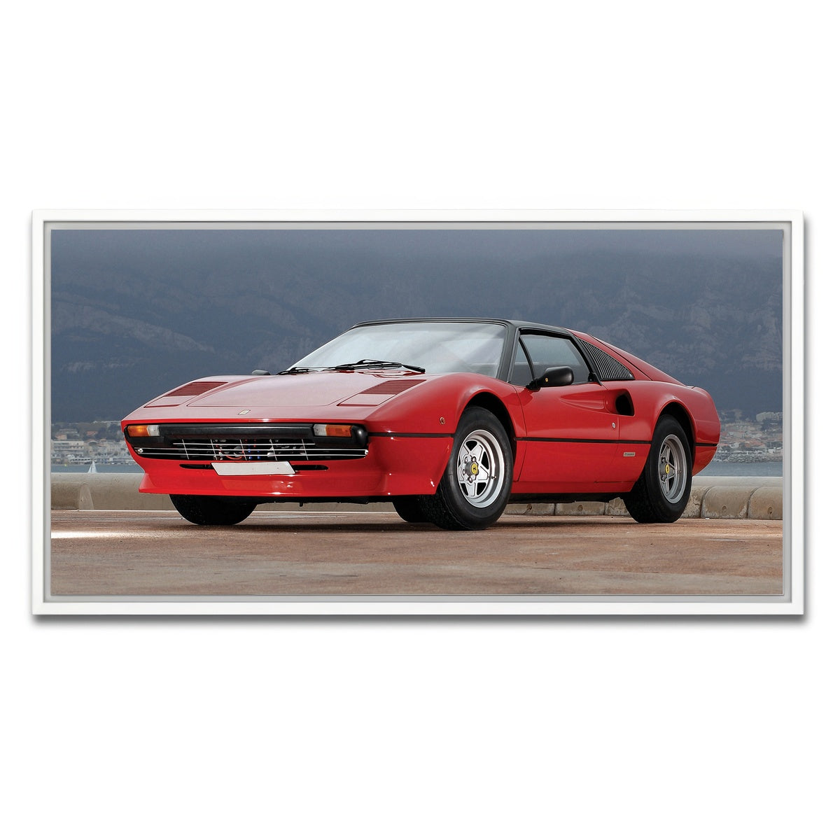 AUTO-MOCKUP WHITE | '77 Ferrari 308 GTS | 1 Piece | White Framed Canvas | group=2x1
