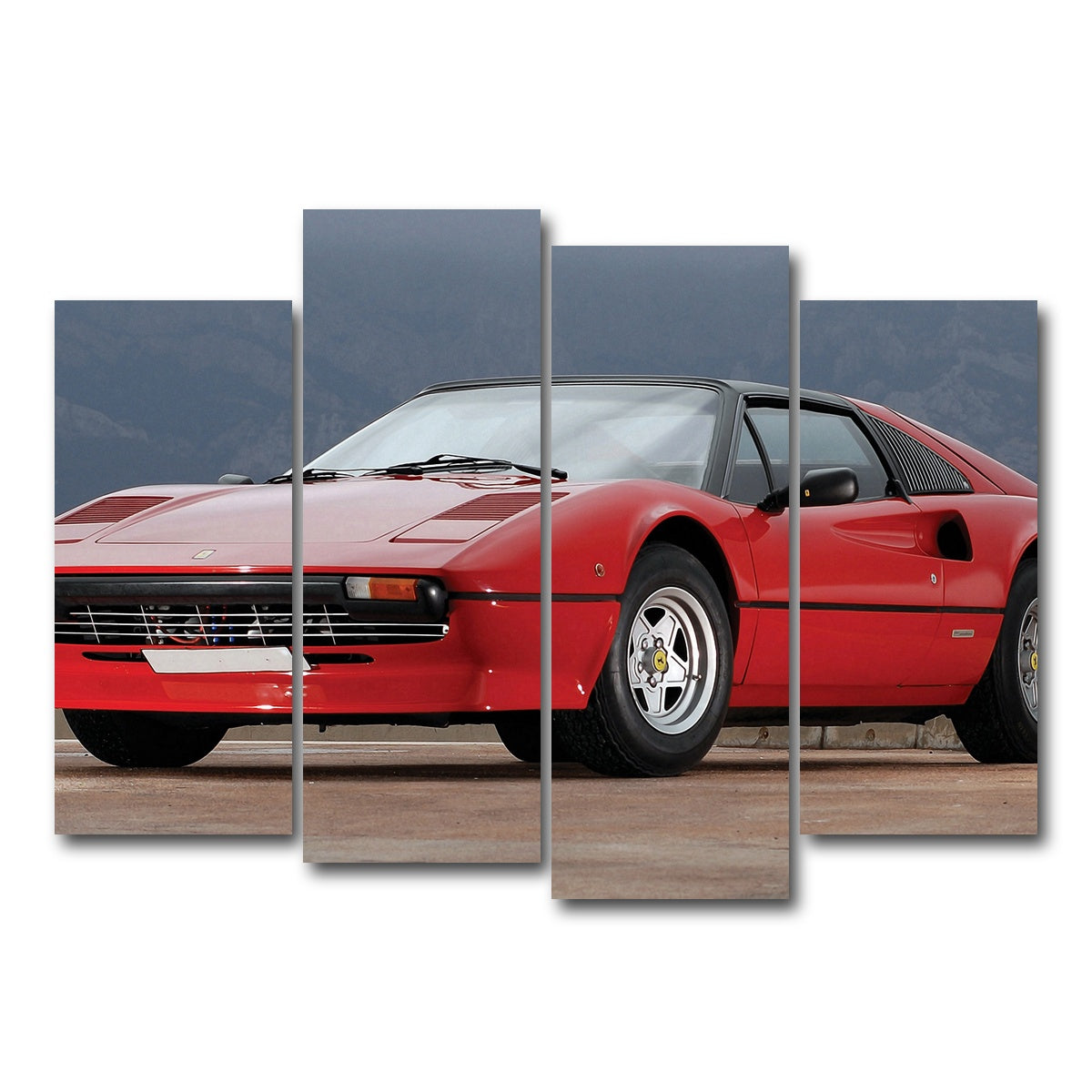 AUTO-MOCKUP WHITE | '77 Ferrari 308 GTS | 4 Piece | Gallery Wrap Canvas | group=4_normal