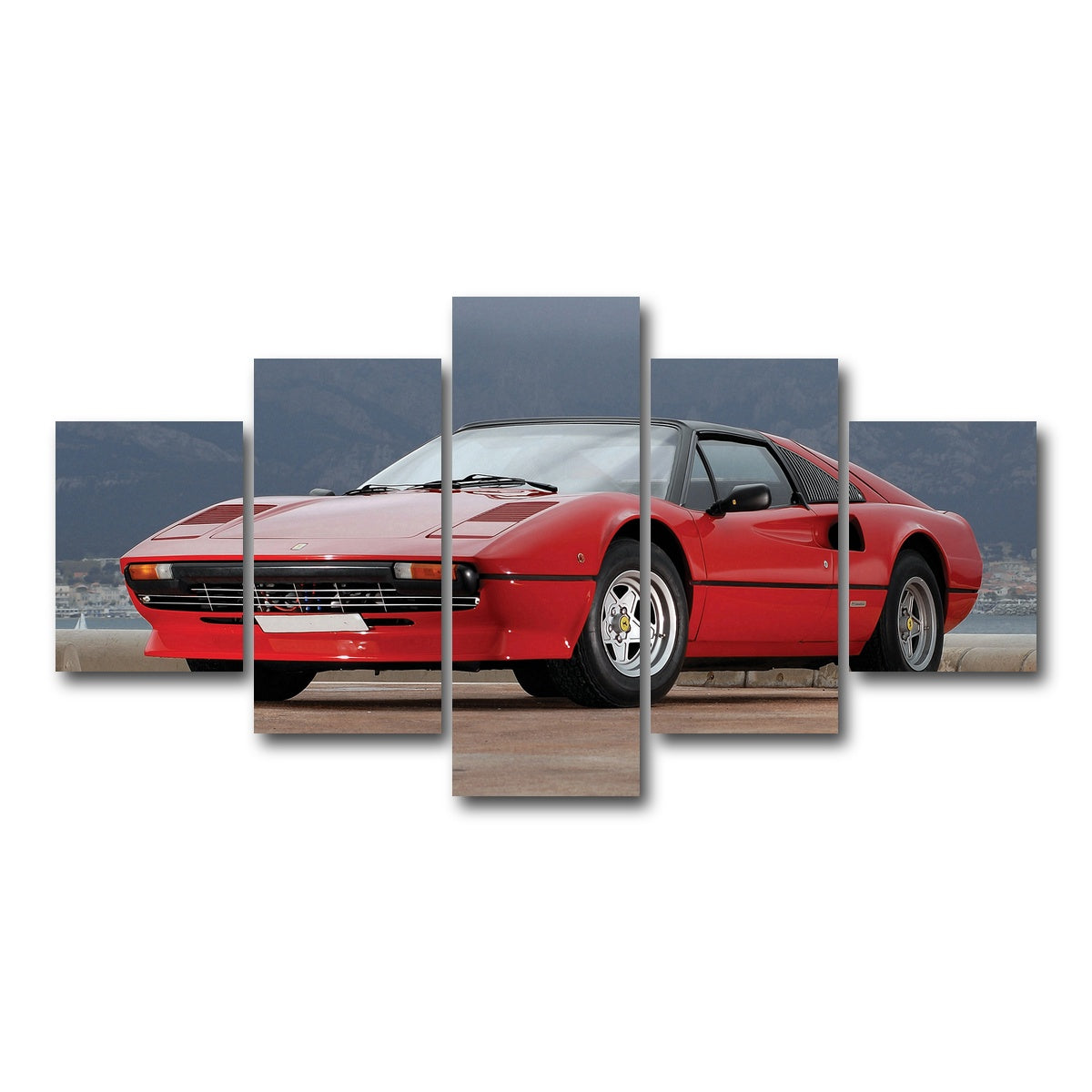 AUTO-MOCKUP WHITE | '77 Ferrari 308 GTS | 5 Piece | Gallery Wrap Canvas | group=5_short